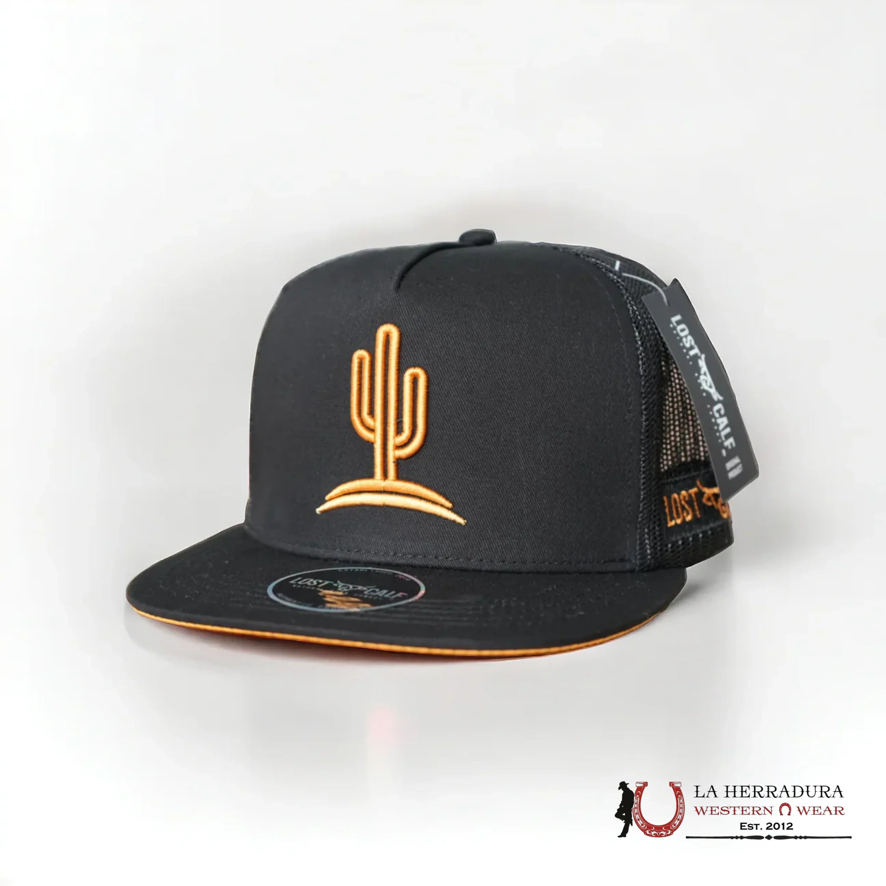 LOST CALF BLACK Style 6.11 YELLOW CAPS MENS GORRAS HOMBRES