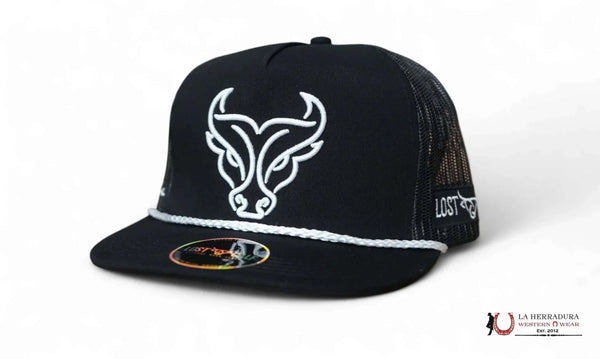 LOST CALF BLACK Style 6.5 WHITE BAND