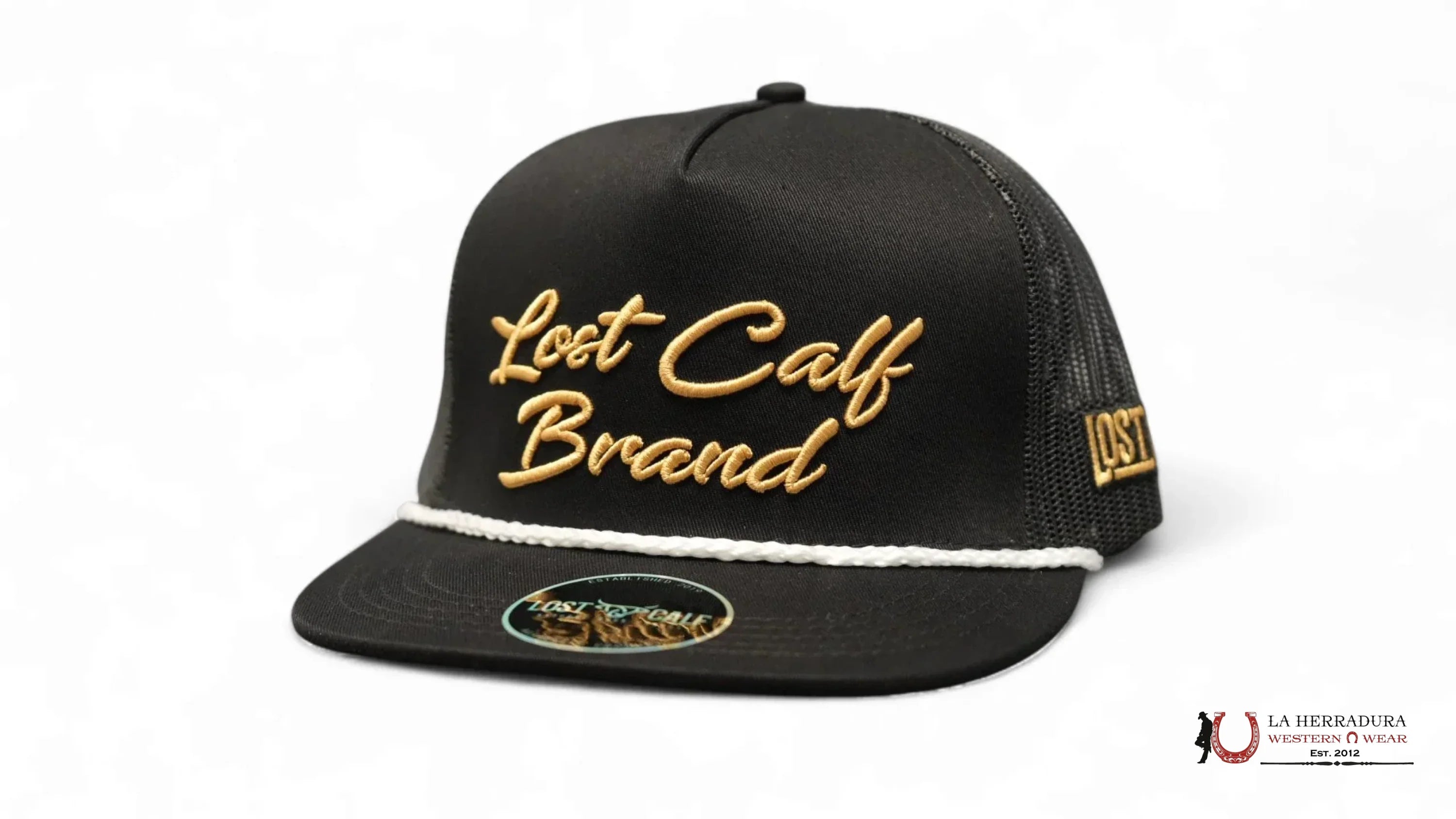 LOST CALF BLACK Style 6.8 GOLD COLOR CAPS MENS GORRAS HOMBRES