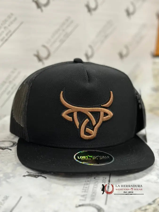 Lost Calf Brown Logo Black Cap Caps Mens Gorras Hombres