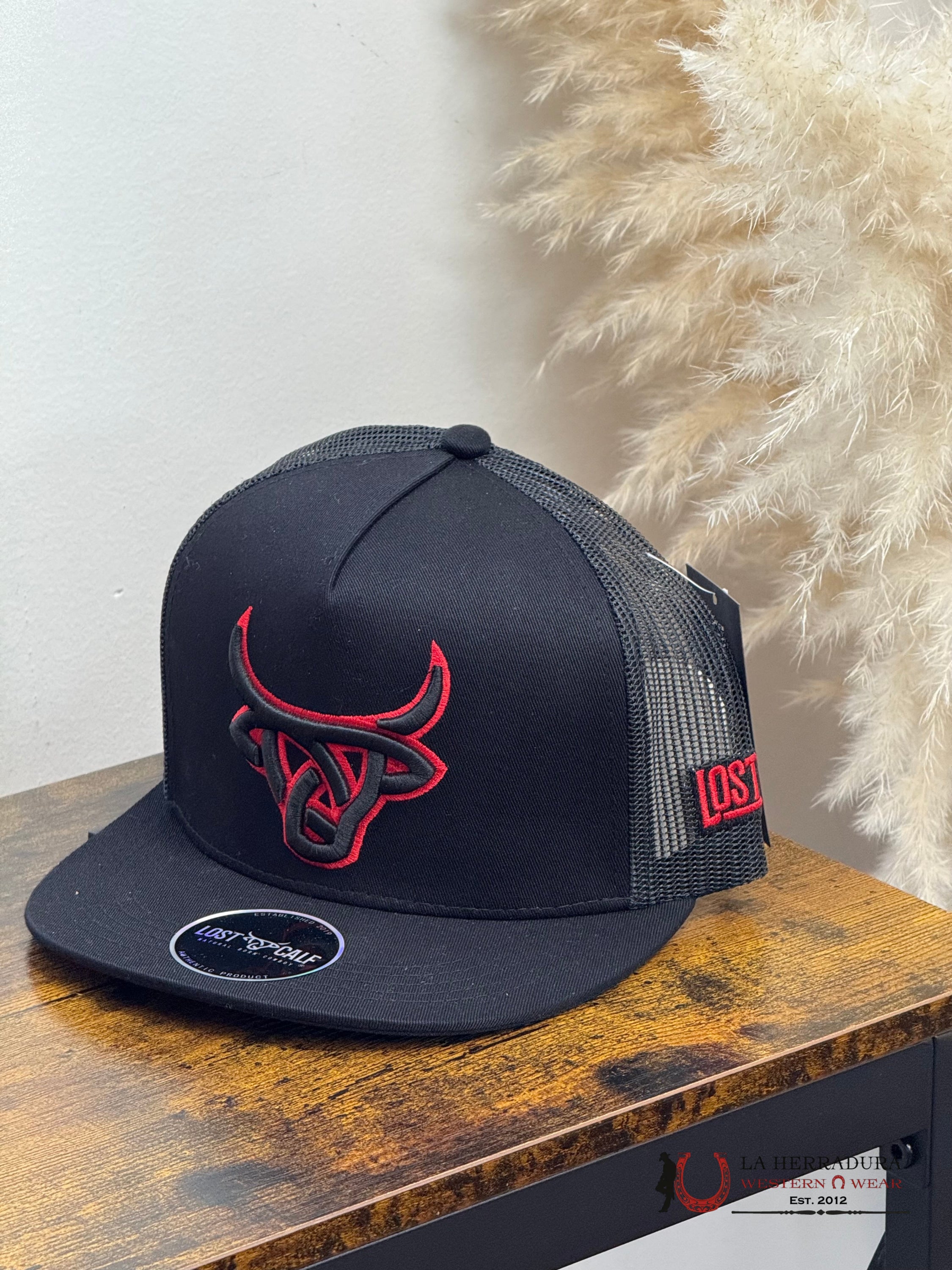 LOST CALF CAP BLACK Style 5.5 RED CAPS MENS GORRAS HOMBRES