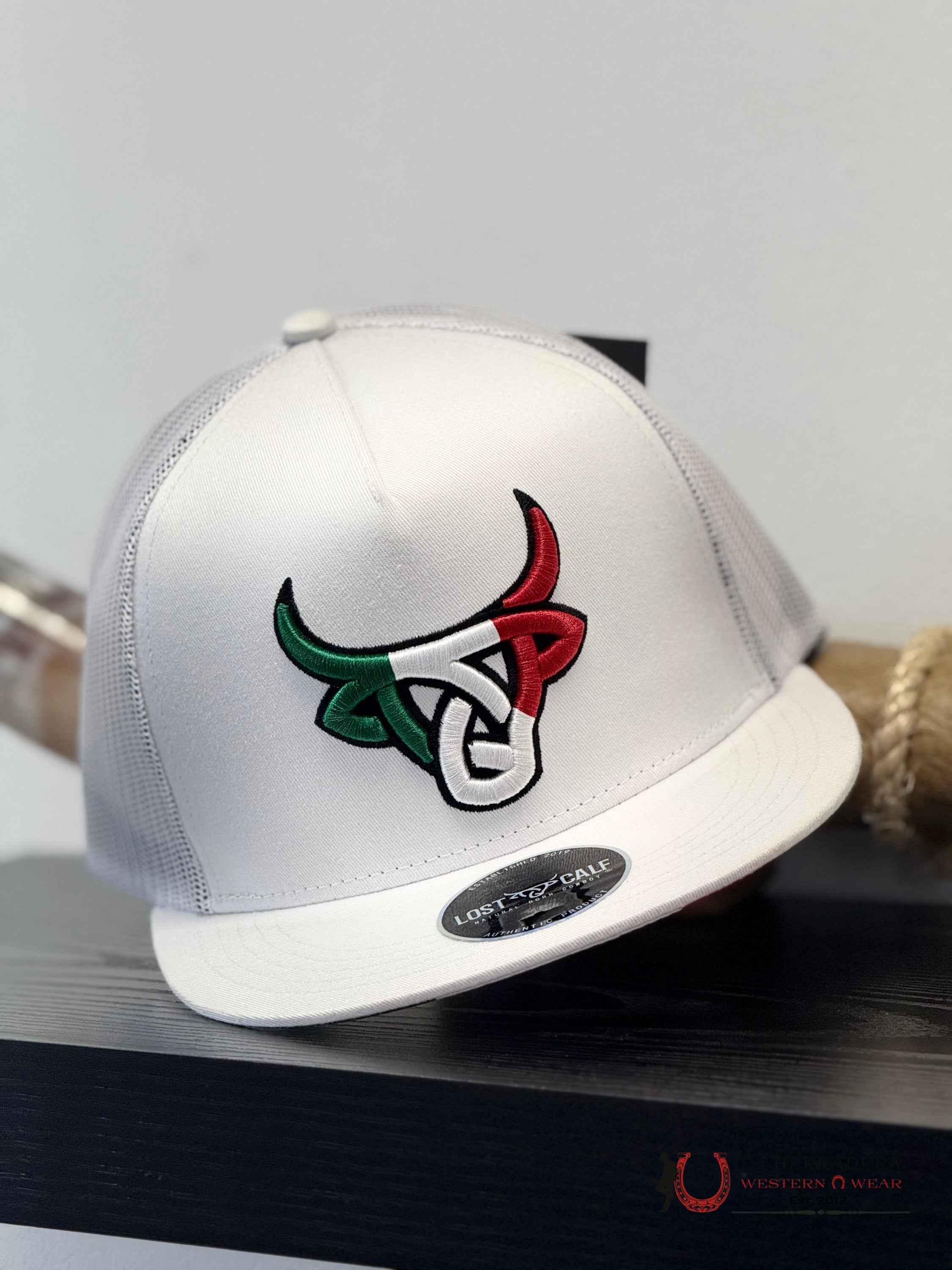 LOST CALF WHITE Style 1.7 MEXICO FLAG CAPS MENS GORRAS HOMBRES