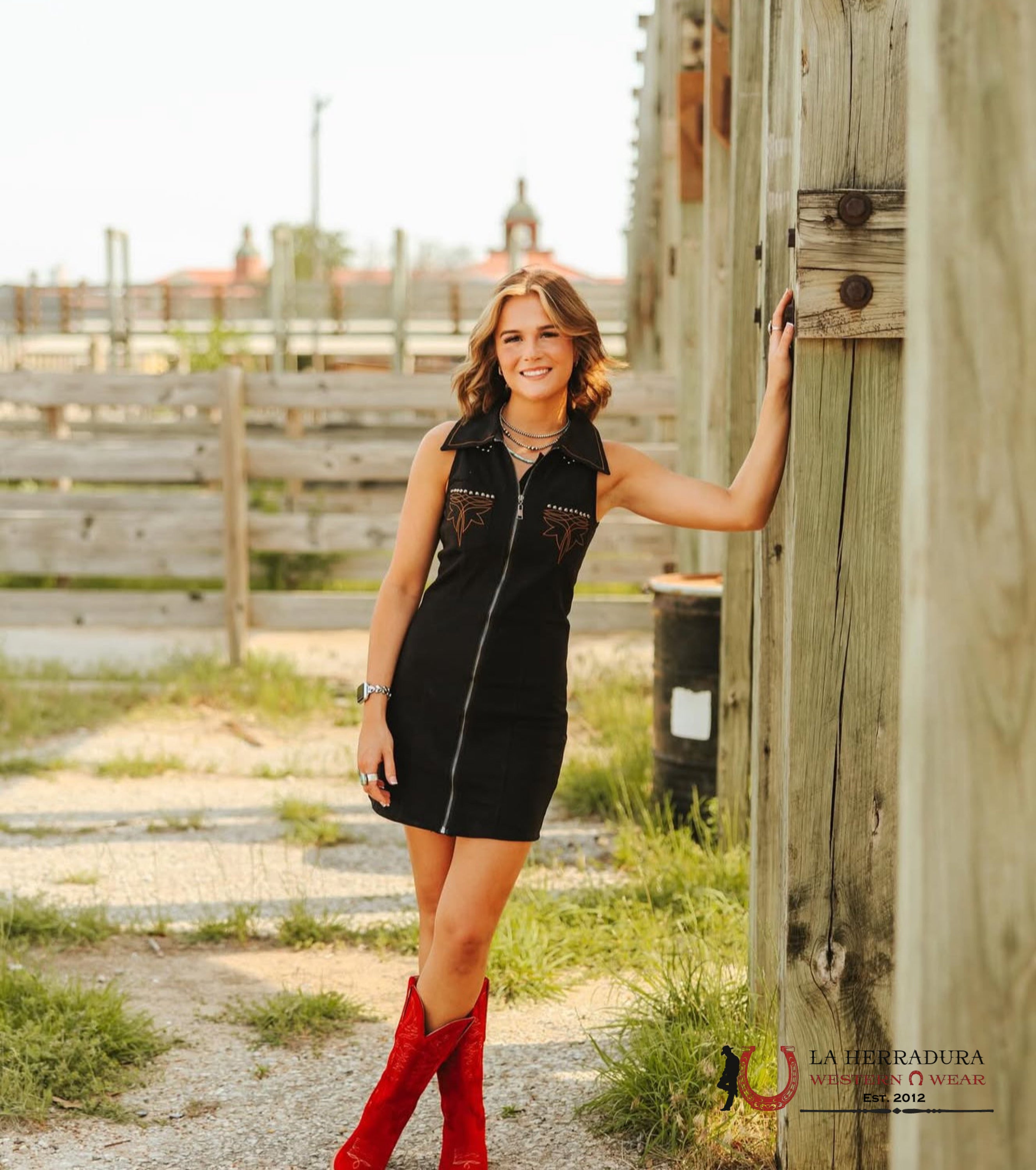 Lucky And Blessed Black Zip up Dress ROPA MUJERES