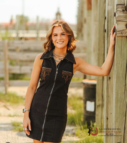 Vestido Negro con Cremallera Lucky And Blessed DR390