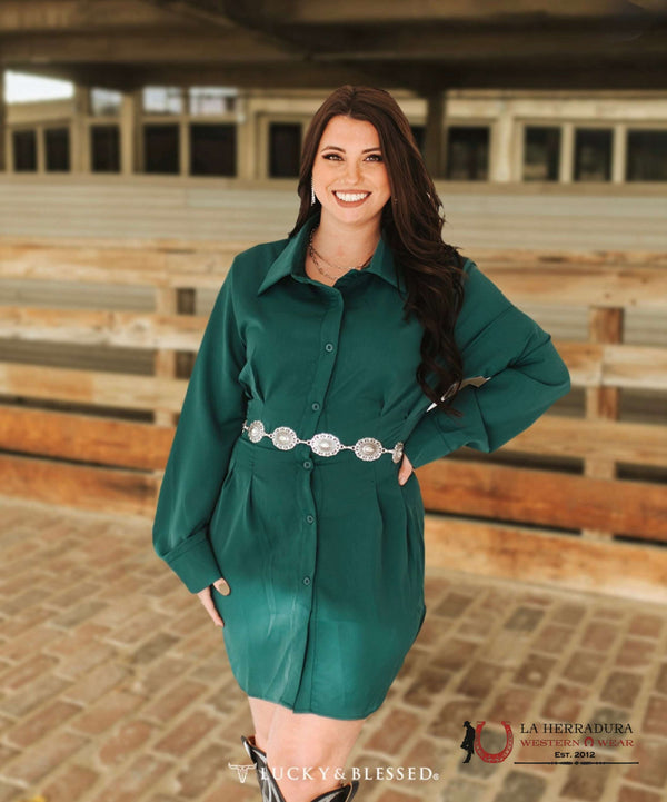 Vestido de manga larga verde Lucky And Blessed DR355- TL