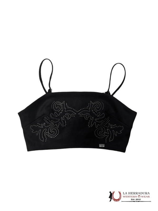 Top corto Lucky & Blessed negro SET054