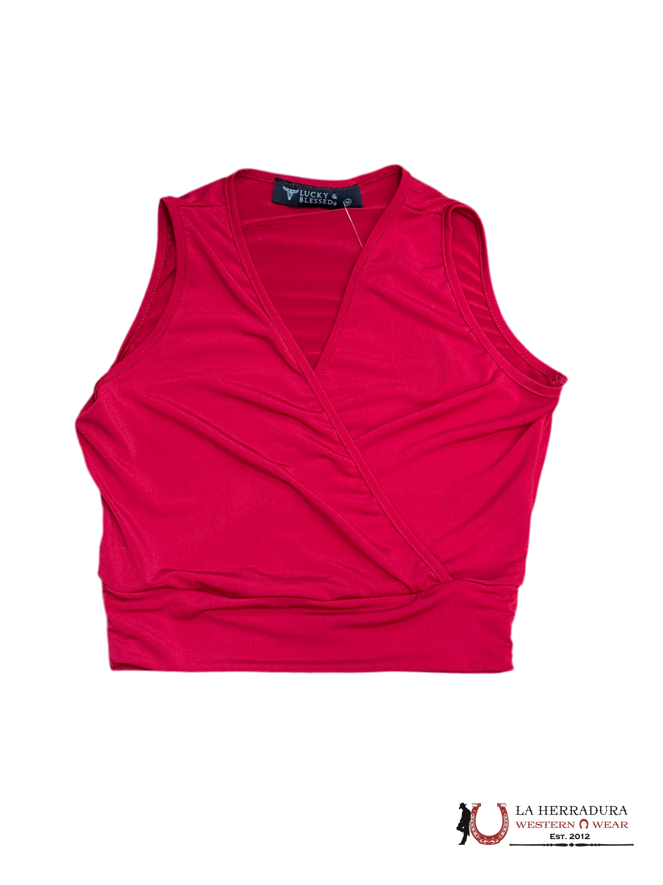 Lucky & Blessed Red Crop Top ROPA MUJERES