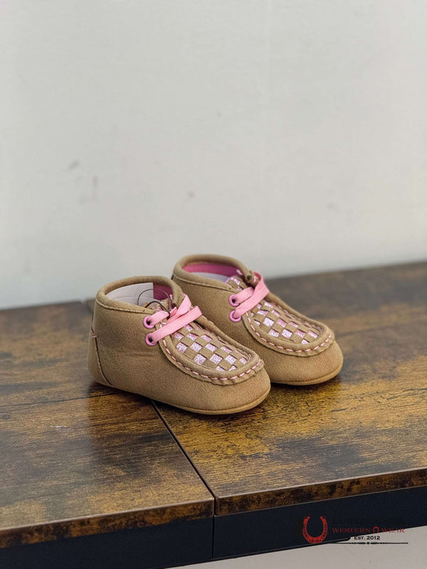 ZAPATOS DE BEBÉ CUADRADOS ROSA CLARO LAUREN TAN DE BABIES BUCKLERS 4426230