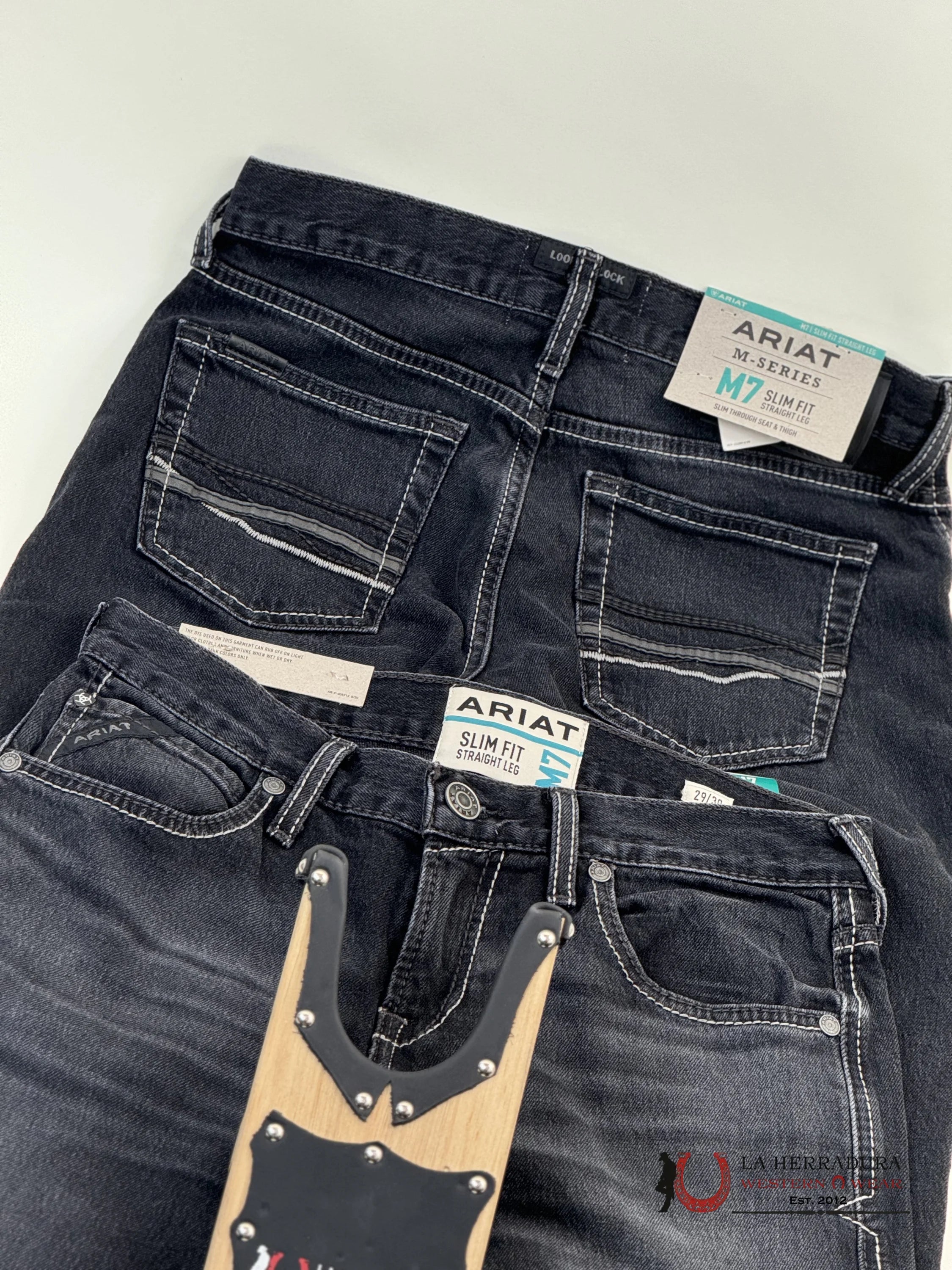 M7 Ebony Black Slim Straight Leg Jeans Ariat Jeans