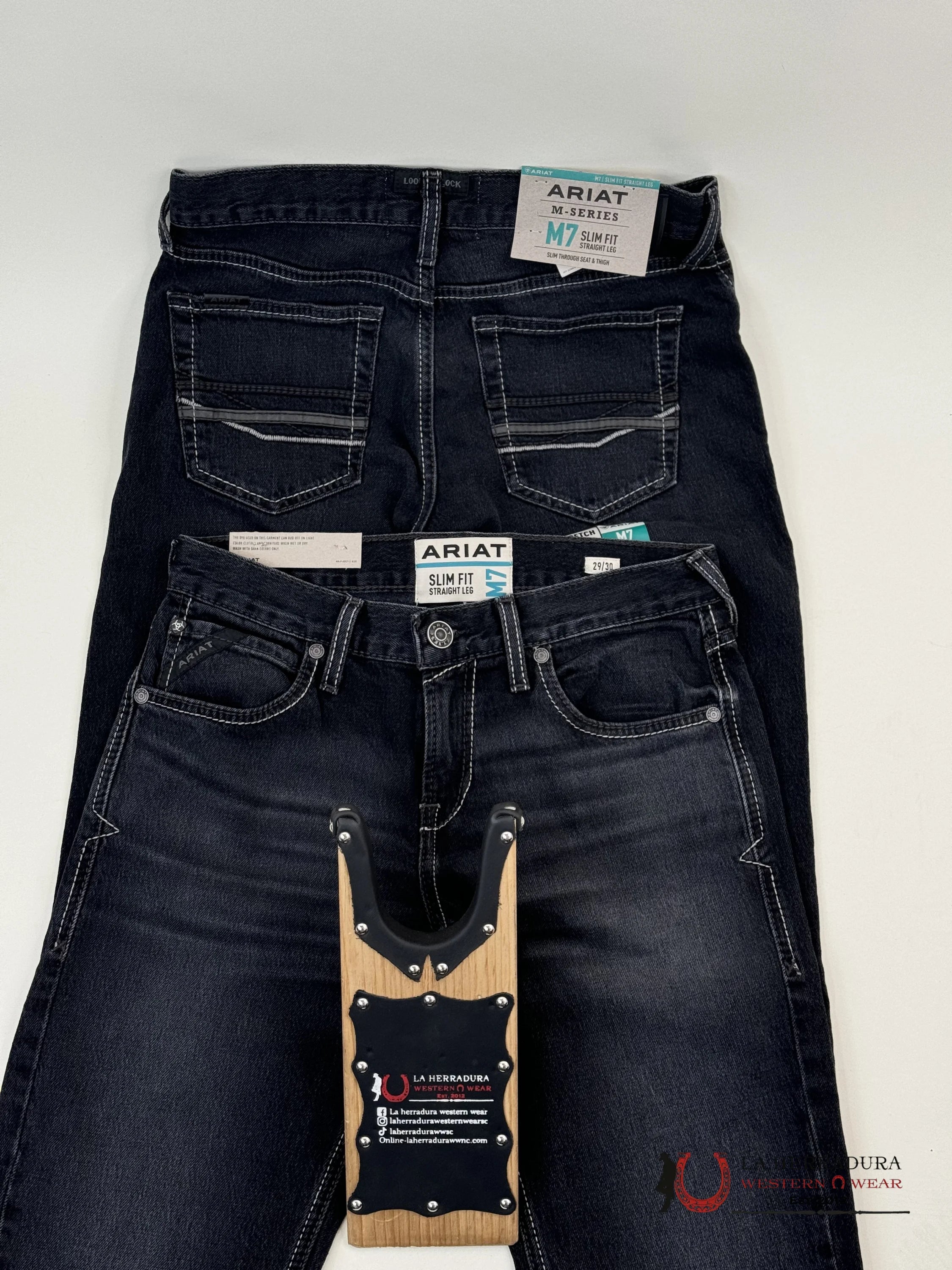 M7 Ebony Black Slim Straight Leg Jeans Ariat Jeans