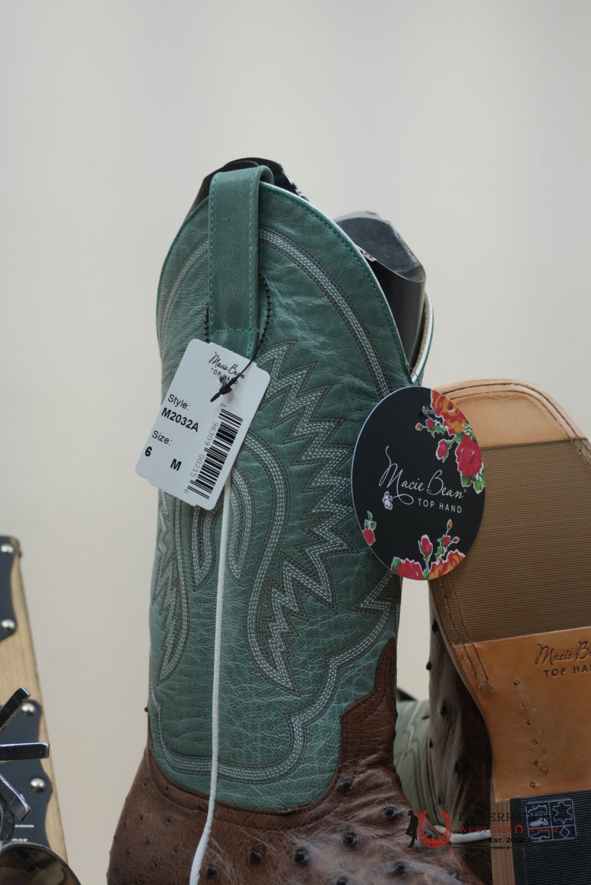 Macie Beam Kango Tobac Fq Ostrich Sky Blue Botas Mujeres