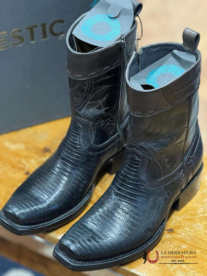 BOTAS CUADRA ESTILO RODEO AVESTRUZ BLACKCHERRY LASER &amp; BORDADO S
