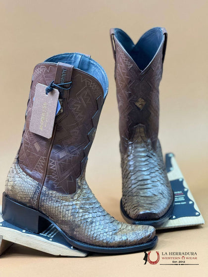 BOTAS CUADRA ESTILO RODEO AVESTRUZ BLACKCHERRY LASER &amp; BORDADO S