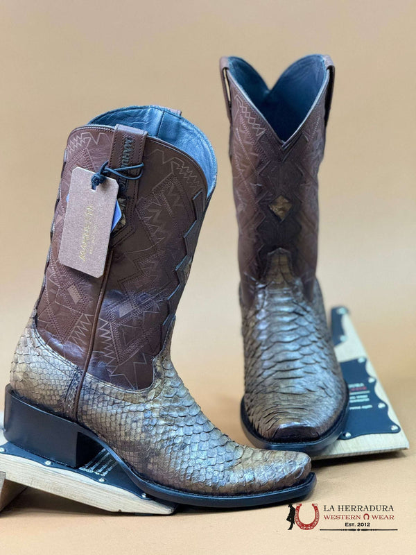 BOTAS CUADRA ESTILO RODEO AVESTRUZ BLACKCHERRY LASER &amp; BORDADO S