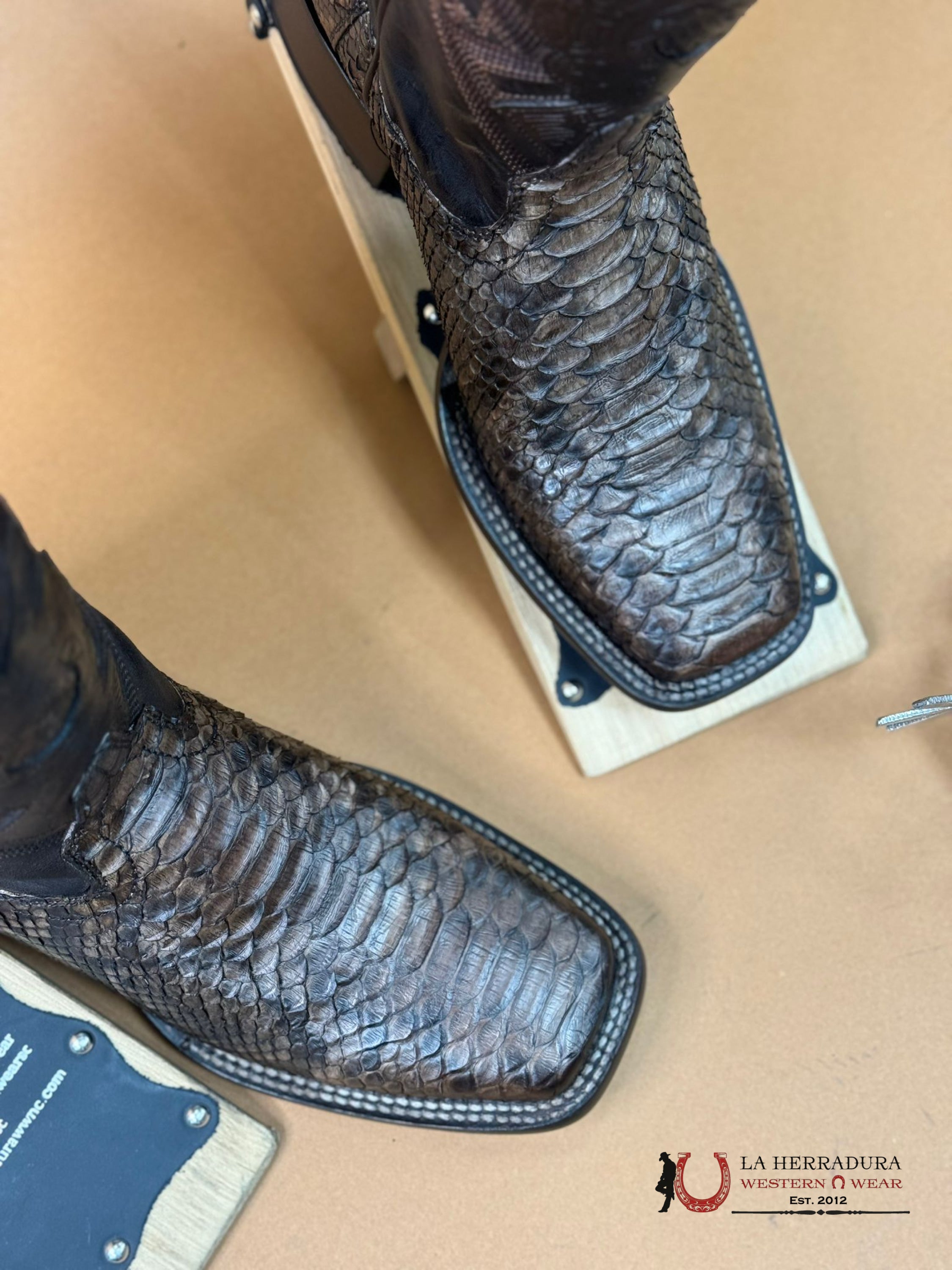 Mahuestic Python Ocre Square Toe Wa0633 Botas Hombres