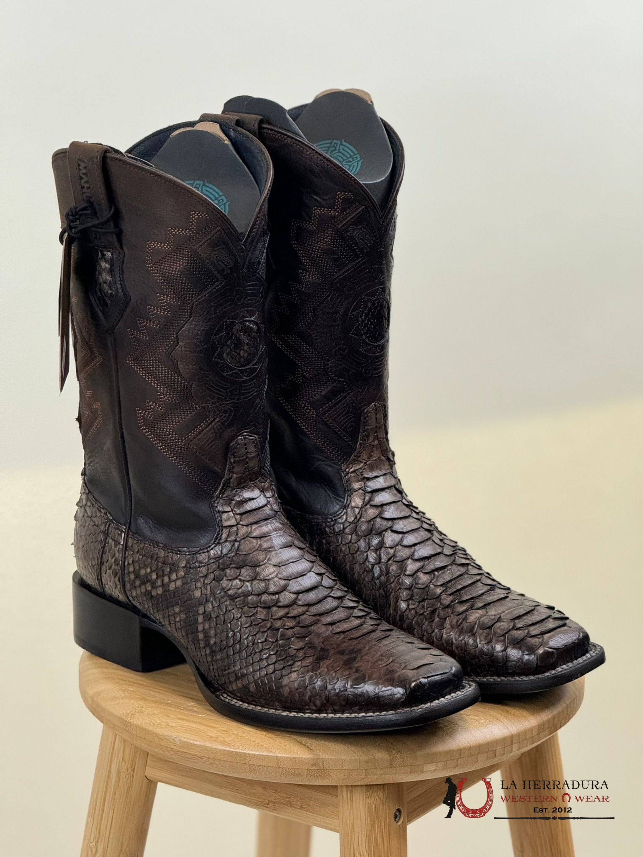 Mahuestic Python Ocre Square Toe Wa0633 Botas Hombres