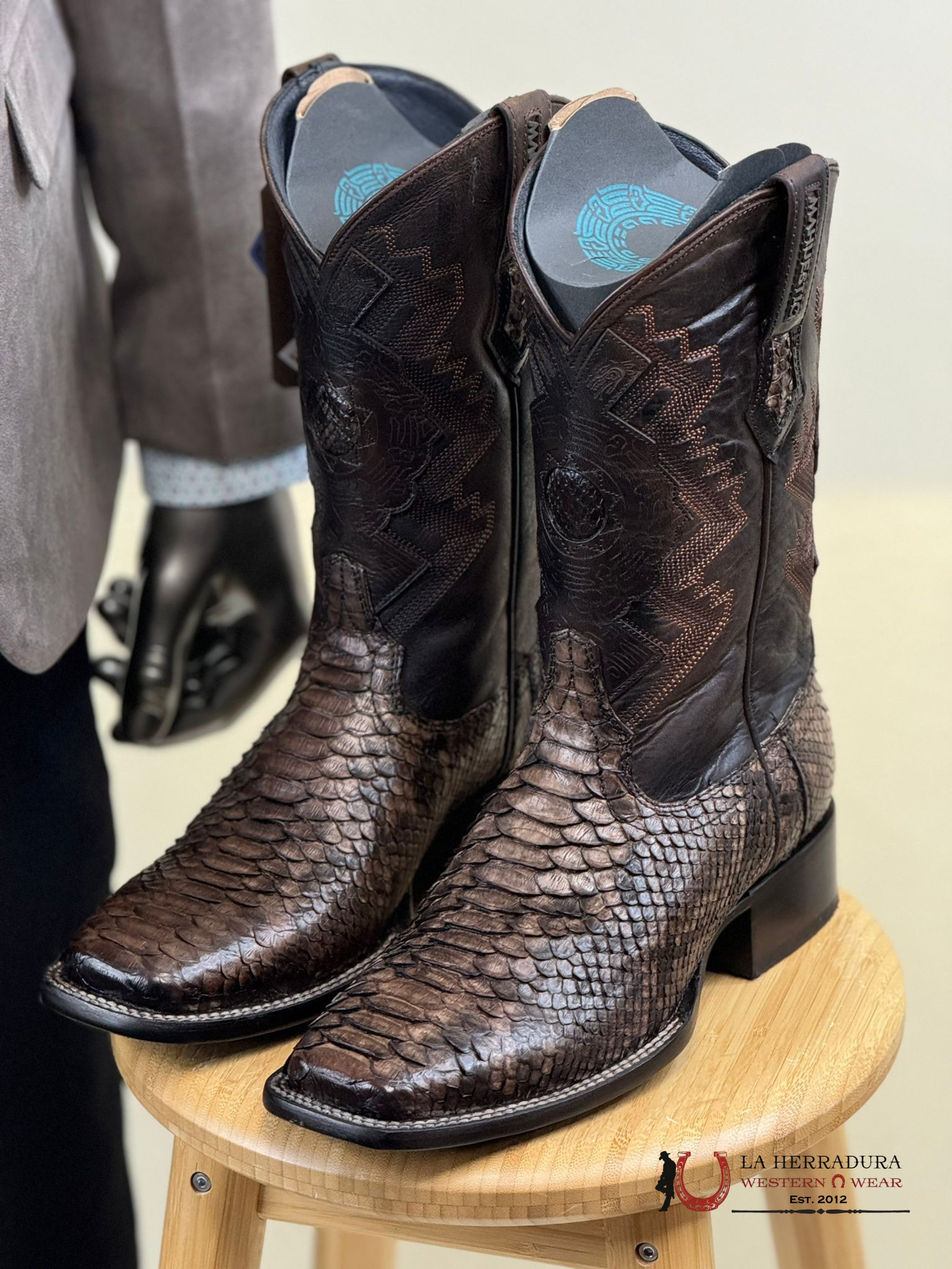 Mahuestic Python Ocre Square Toe Wa0633 Botas Hombres