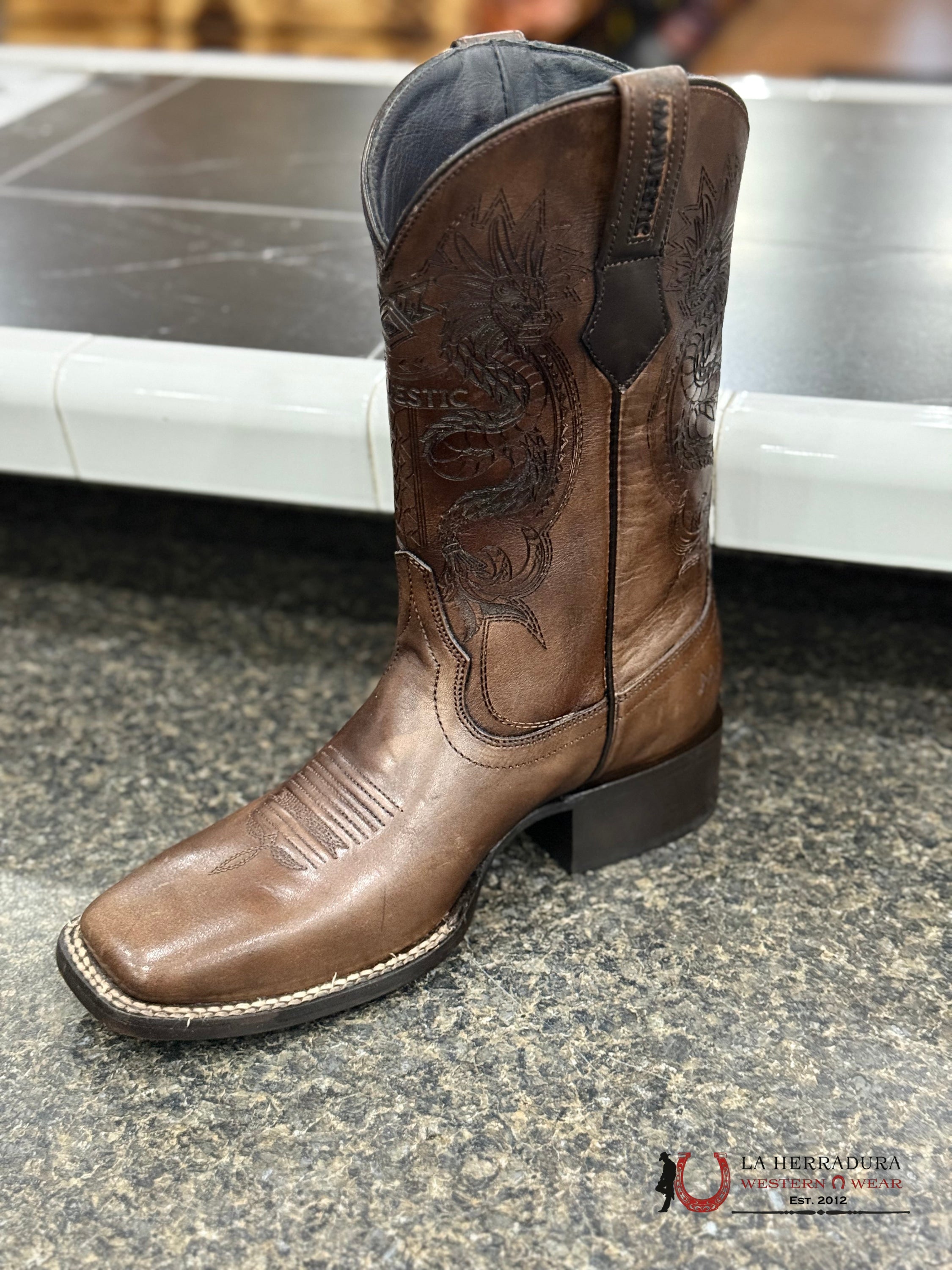 MAHUESTIC RES CAFE SQUARE TOE -WAA0137 BOTAS HOMBRES