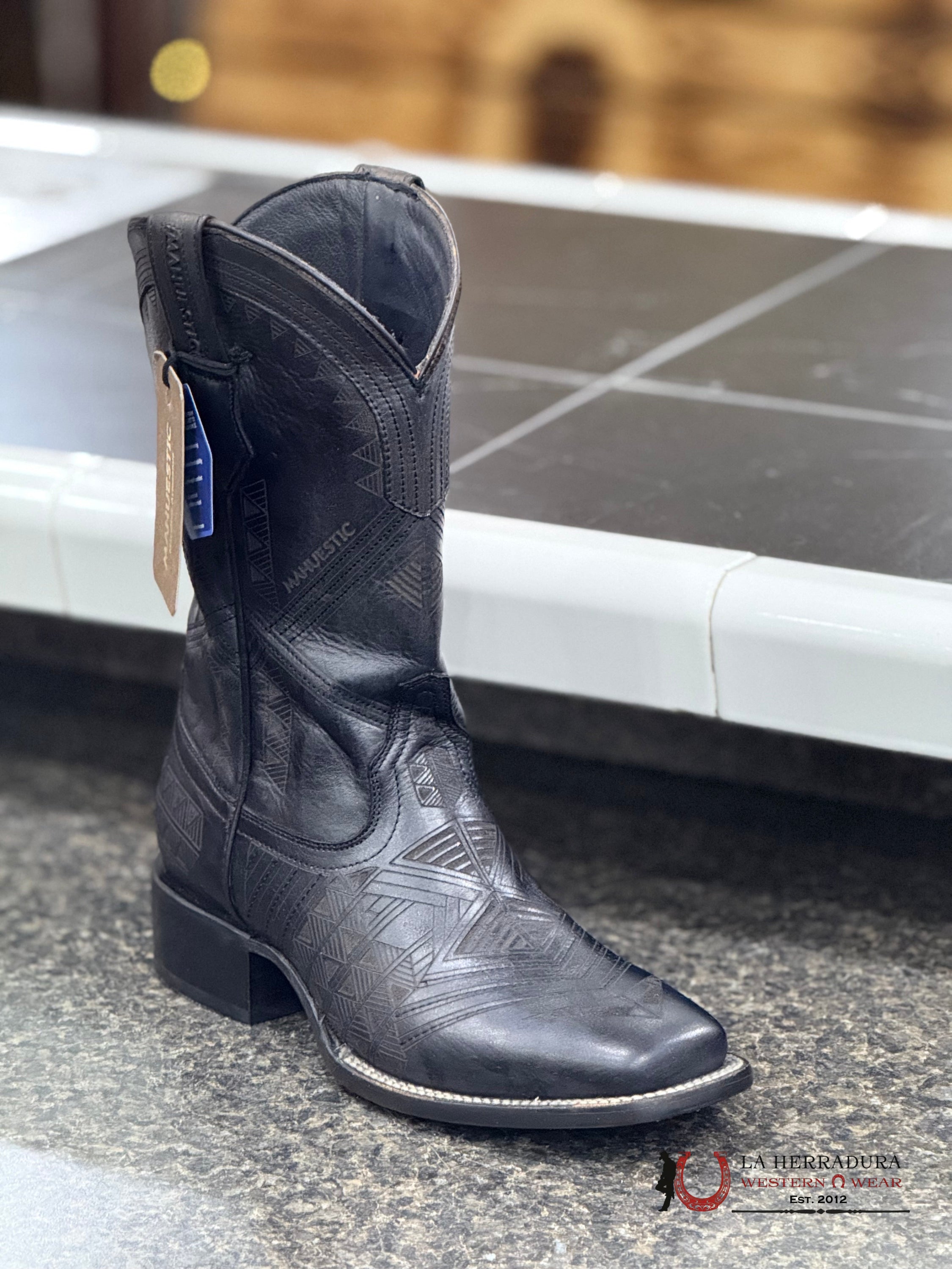 MAHUESTIC RES NEGRO SQUARE TOE -WA0101 BOTAS HOMBRES