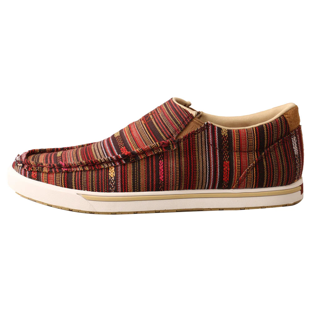 TWISTED X WOMEN SLIP ON KICKS MERLOT MULTI CASUAL SHOE -WCA0046