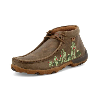 TWISTED X WOMENS CHUKKA DRIVING MOC BOMBER CACTUS CASUAL SHOE -WDM0145