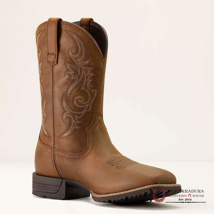 MEN ARIAT BOOT HYBRID RANCHWAY H20 DISTRESSED BROWN 10064047