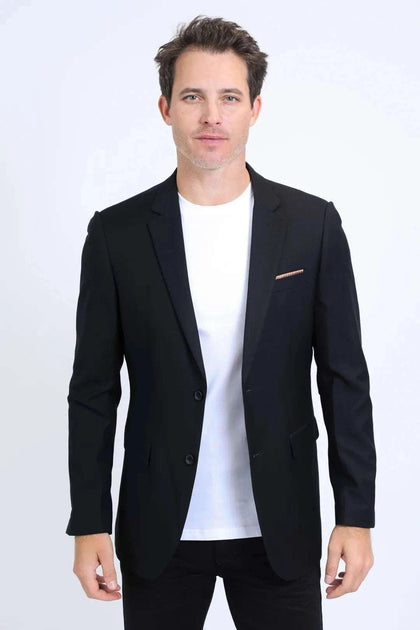 PLATINI MENS MODERN FIT BLACK/BRONCE BLAZER - BLZ10535
