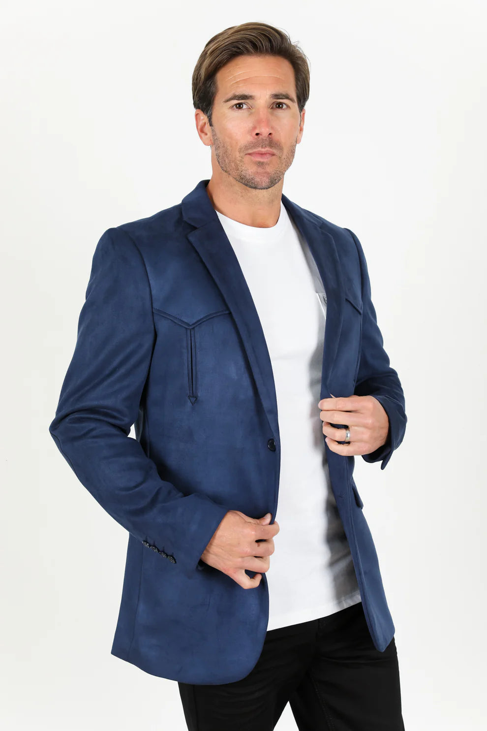 NAVY RANCHER SUEDE  BLAZER