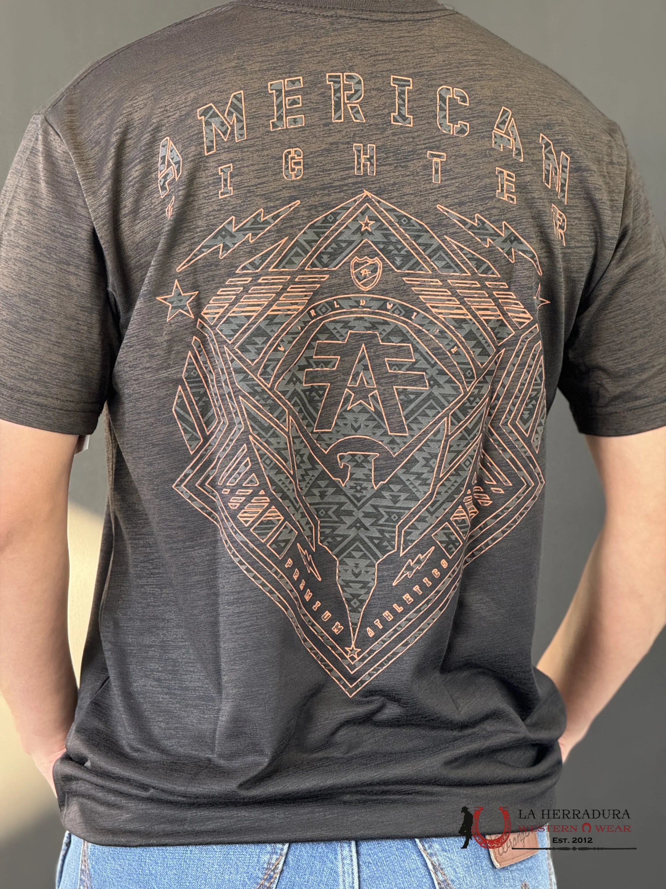 American Fighter T-Shirt Grey Gold Ropa Hombres