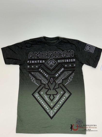 MENS AMERICAN FIGHTER T-SHIRT- DUGGER DARK GREEN SS FM15173