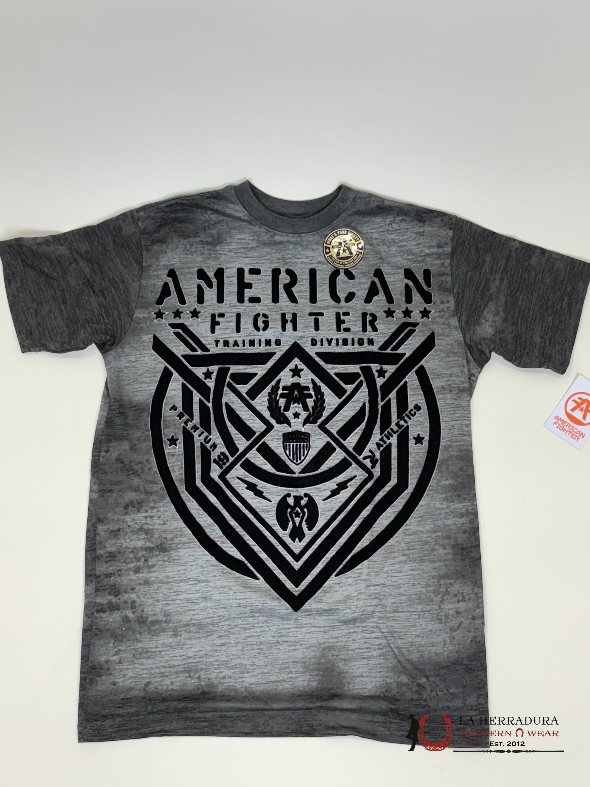 American Fighter T-Shirt Lost Springs Grey/Black Ropa Hombres