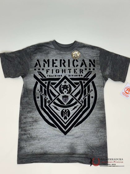 MENS AMERICAN FIGHTER T-SHIRT LOST SPRINGS & BLACK FM15235
