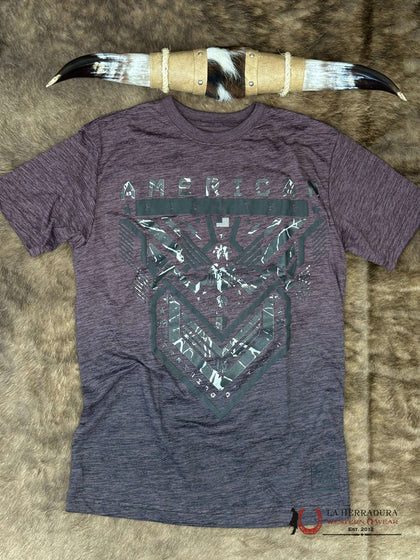 MENS AMERICAN FIGHTER T-SHIRT- SAWGRASS PURPLE SS FM15260
