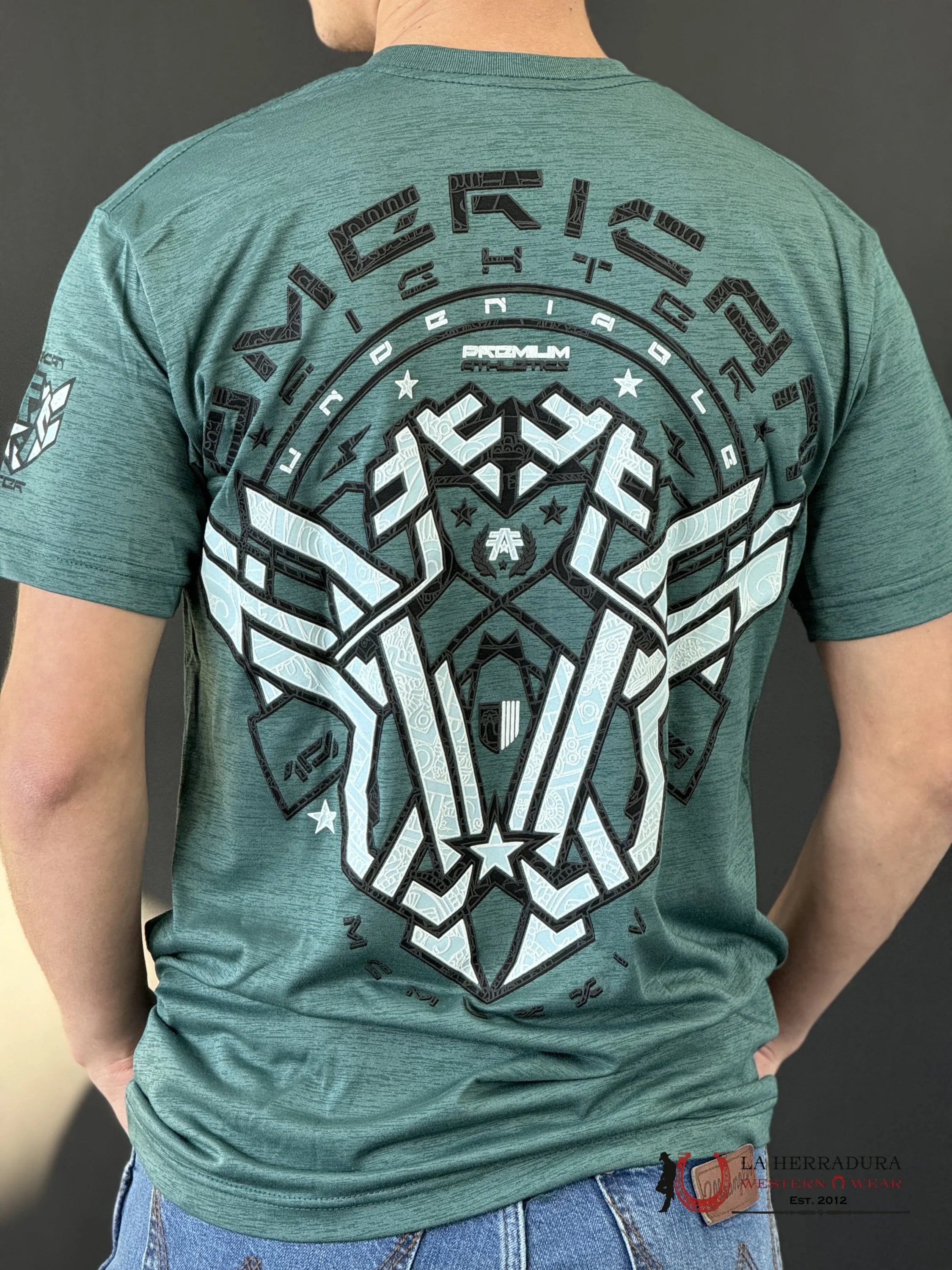 American Fighter T-Shirt Green Aztec White/Black Ropa Hombres