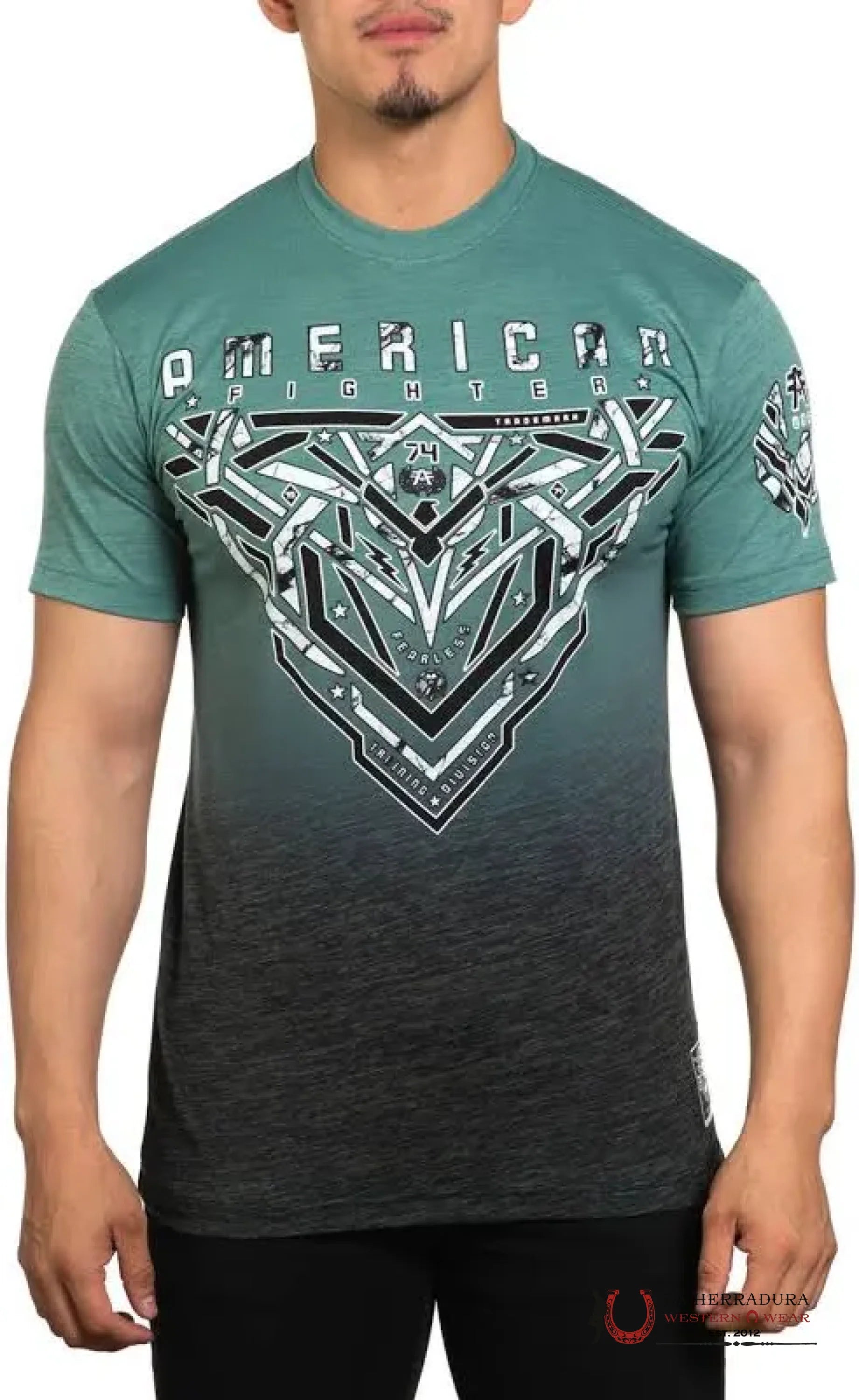 MENS AMERICAN FIGHTER TSHIRT- HEATON SS FM14696 ROPA HOMBRES