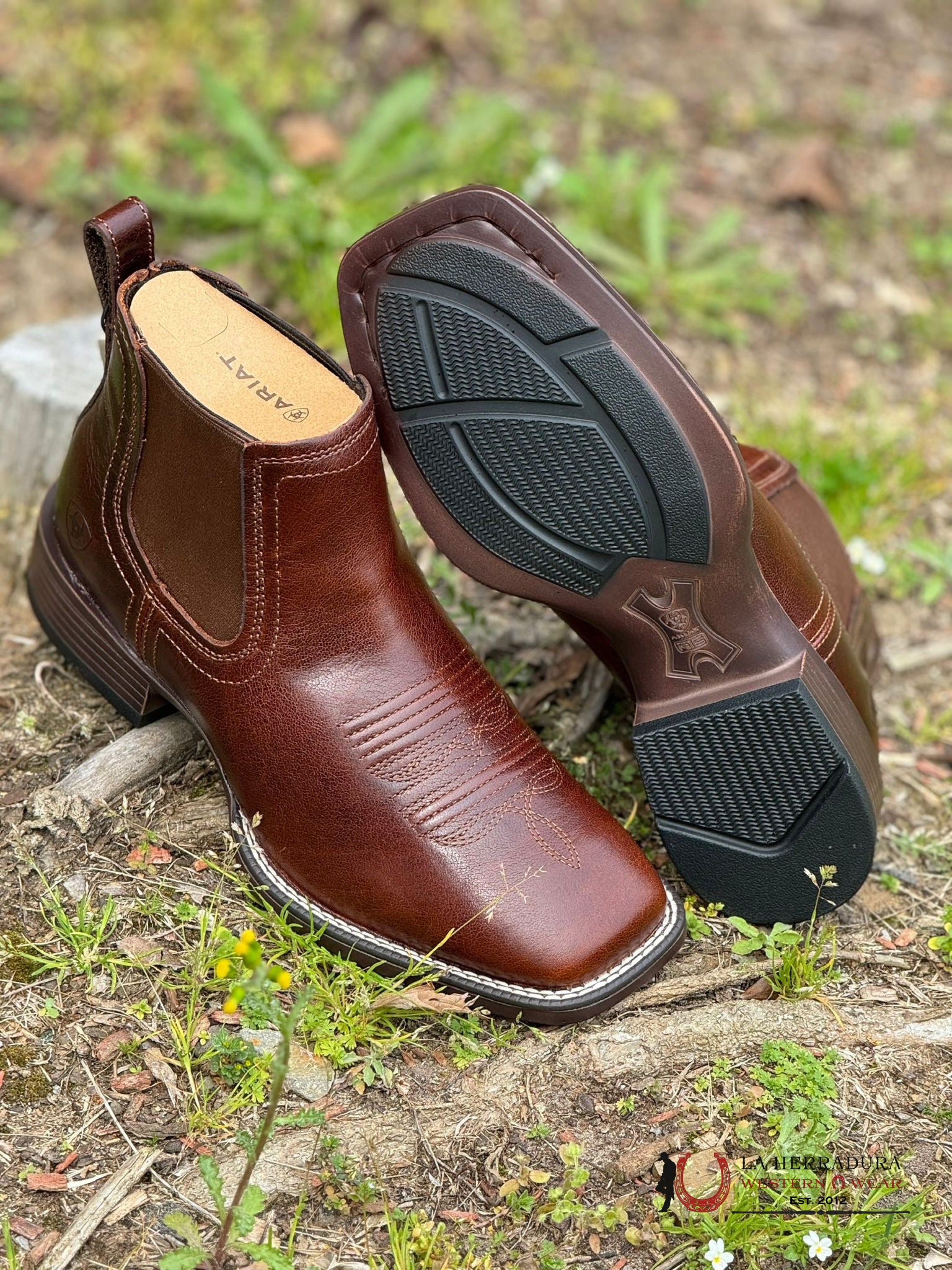 Men’s Ariat Booker Ultra Royal Brown Short Boot Botas Hombres