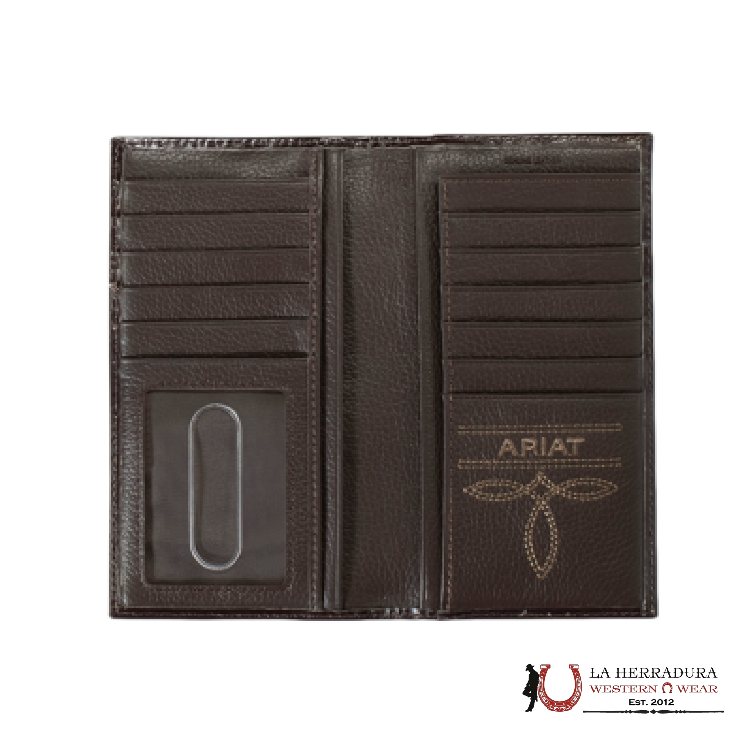 MENS ARIAT BROWN AMERICAN FLAG RODEO WALLET- A3553734 ACCESORIOS