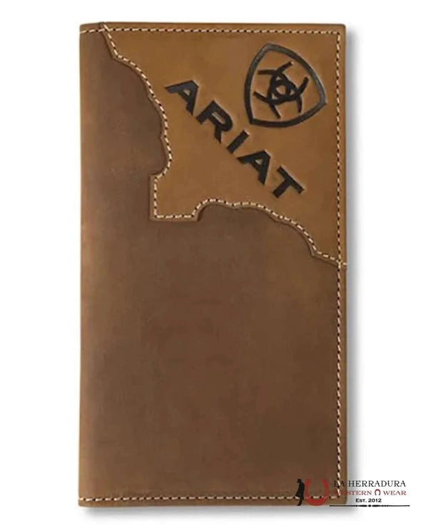 MENS ARIAT BROWN LEATHER RODEO WALLET- A3552544