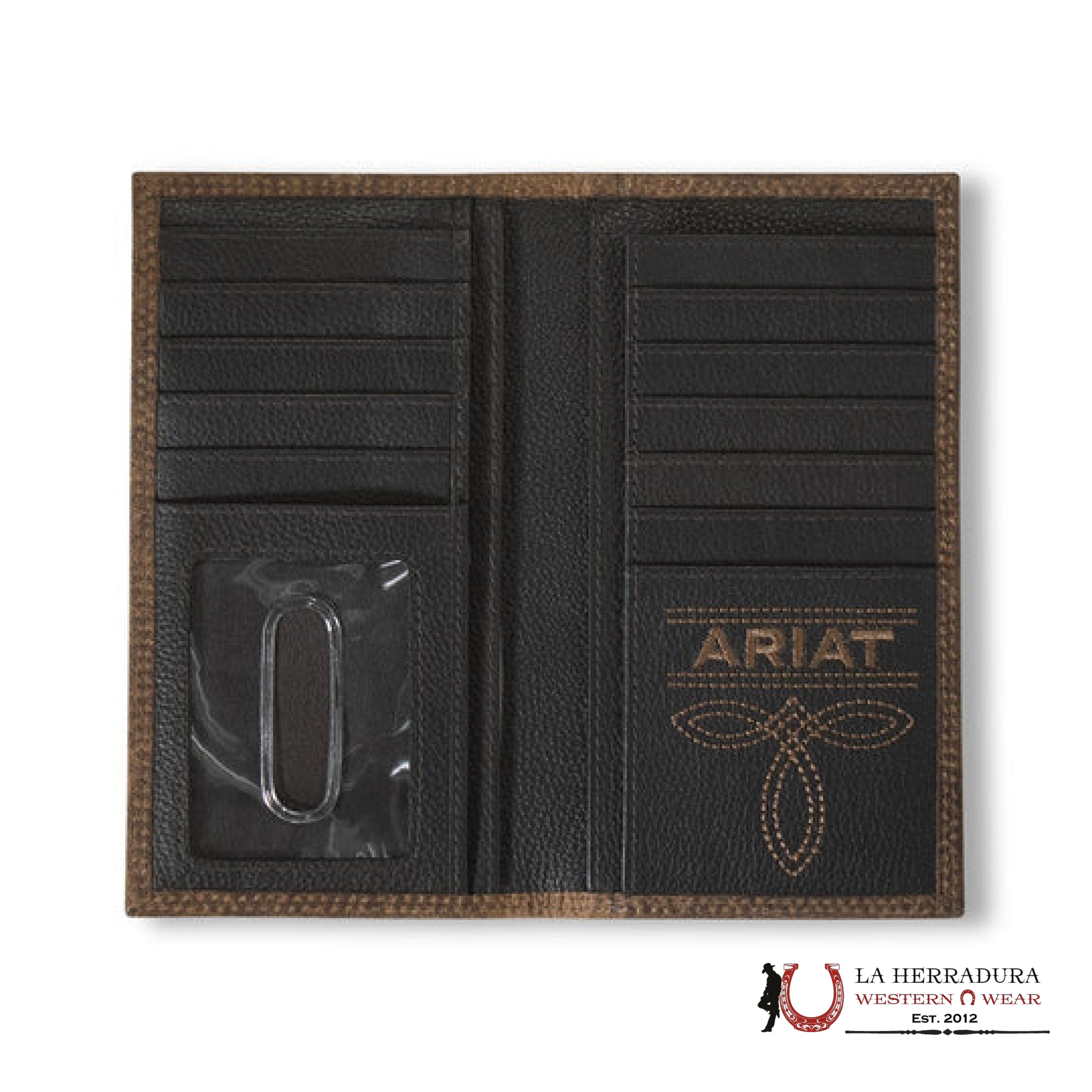 MENS ARIAT BROWN LOGO RODEO WALLET- A3555902 ACCESORIOS
