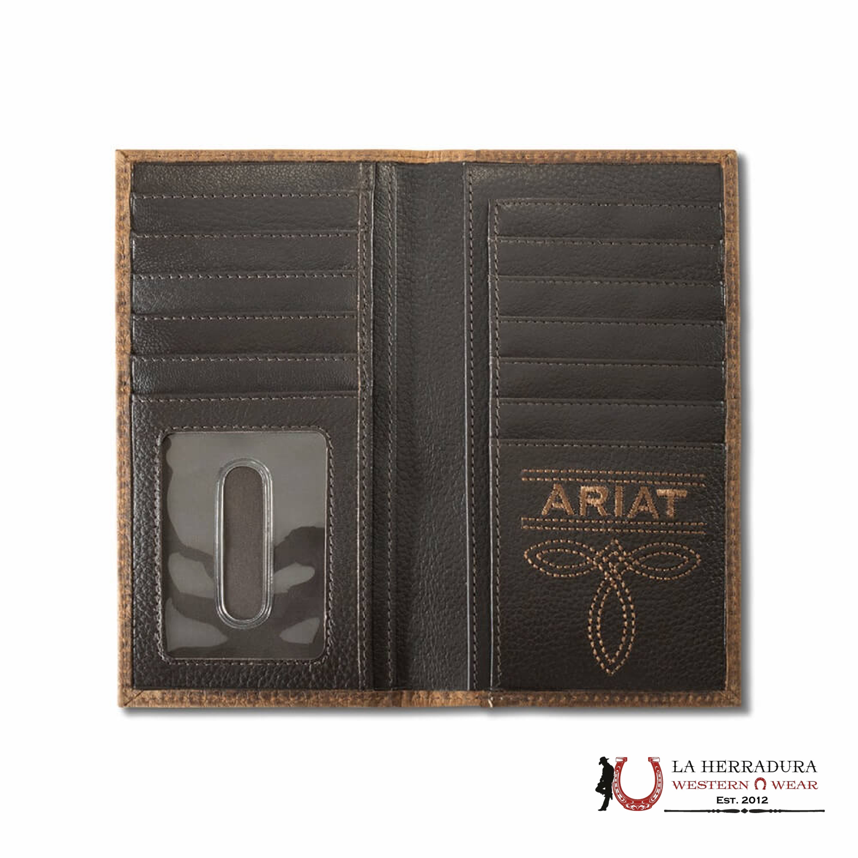 MENS ARIAT BROWN LOGO RODEO WALLET- A3564702 ACCESORIOS