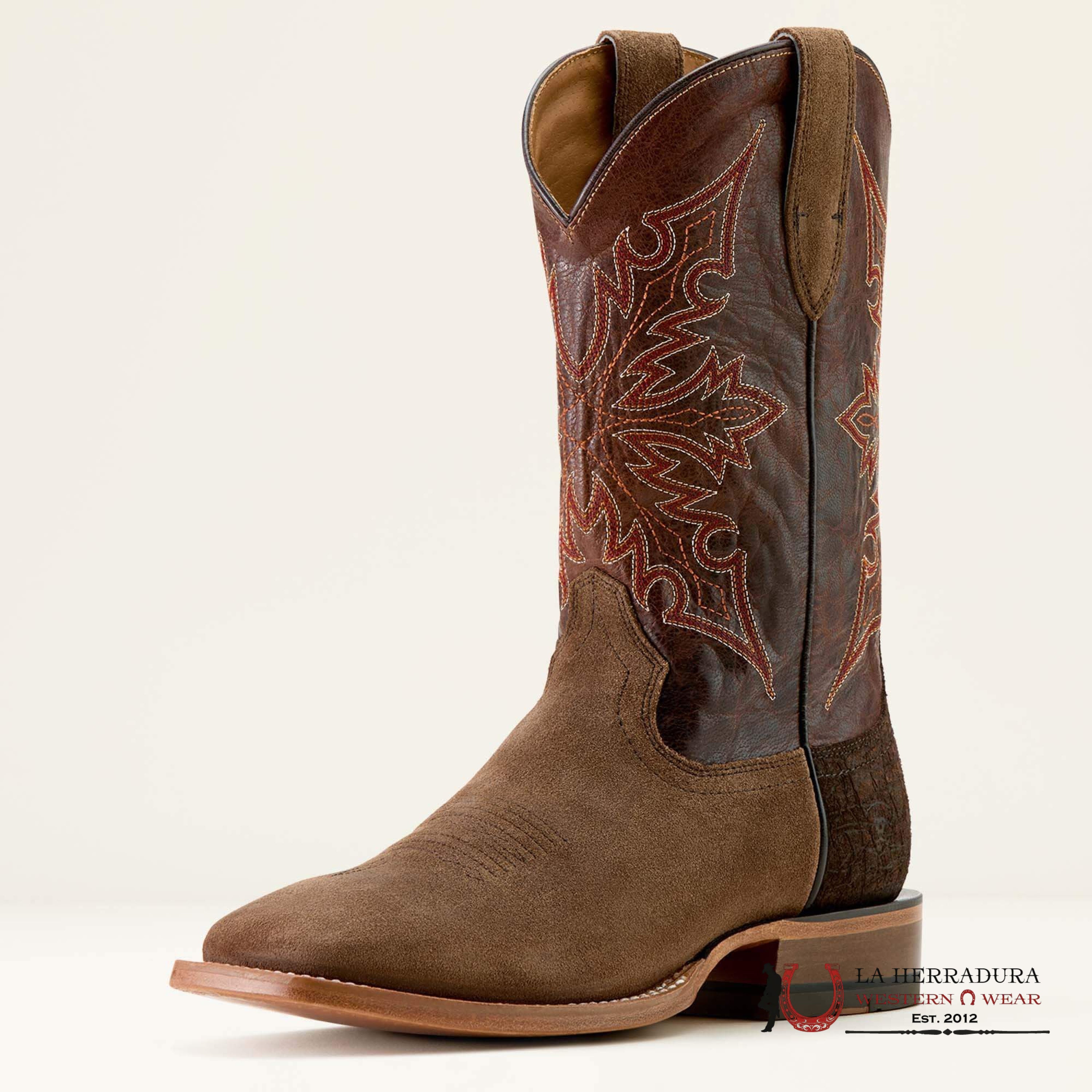 MENS ARIAT CIRCUIT GRITTY RANCH BROWN SUEDE HICKORY SMOKE 10064995 BOTAS HOMBRES