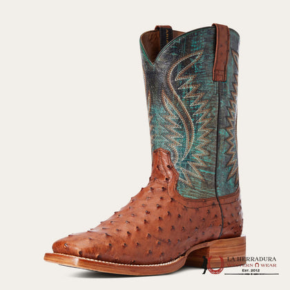 HOMBRE ARIAT GALLUP BRANDY AVESTRUZ PLUMA COMPLETA/TURQUESA 10034113