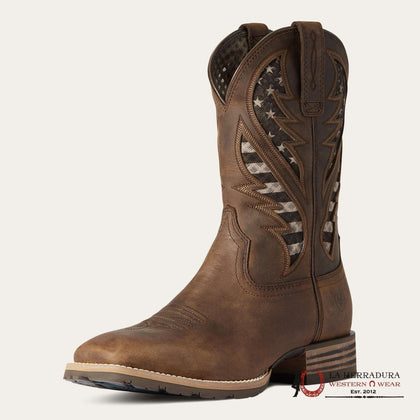 MENS ARIAT Hybrid VentTEK™ DISTRESSED BROWN/AMERICAN FLAG 10038340