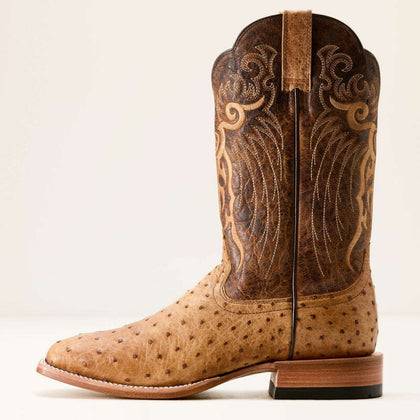 MENS ARIAT RIO HONEY TAN FULL EXOTIC OSTRICH CHESTNUT 10053580