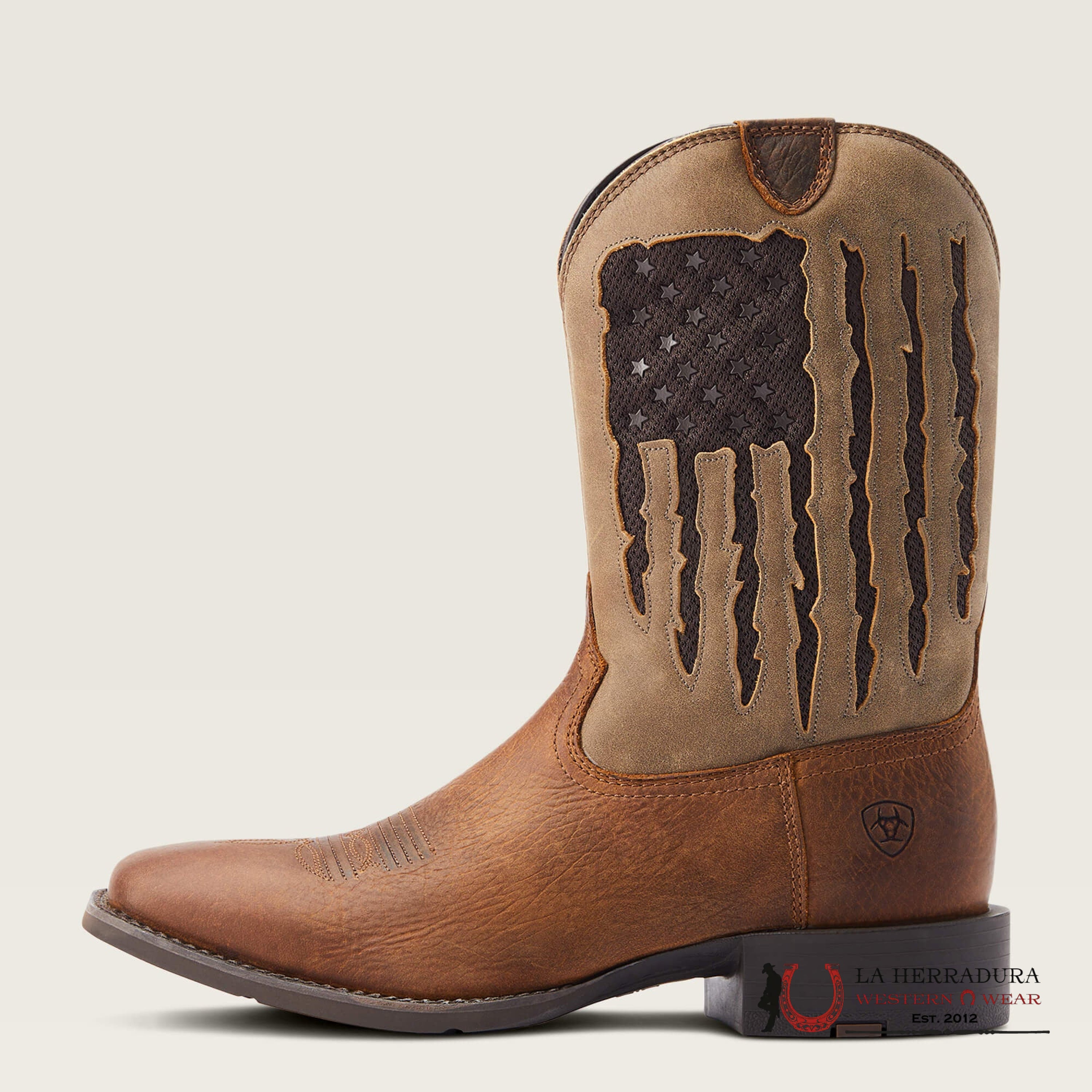 Mens Ariat Circuit Patriot Weathered Tan Botas Hombres