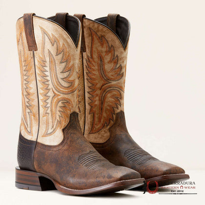 MENS ARIAT TANGLEWOOD COWBOY BOOT MAPLE WARM STONE 10053582