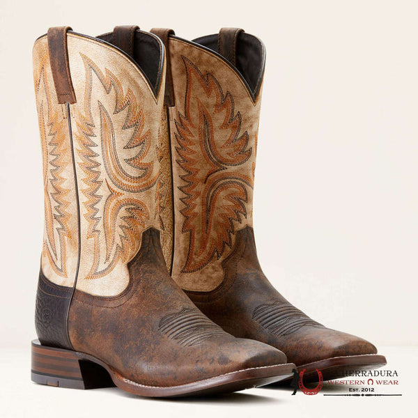 MENS ARIAT TANGLEWOOD COWBOY BOOT MAPLE WARM STONE 10053582