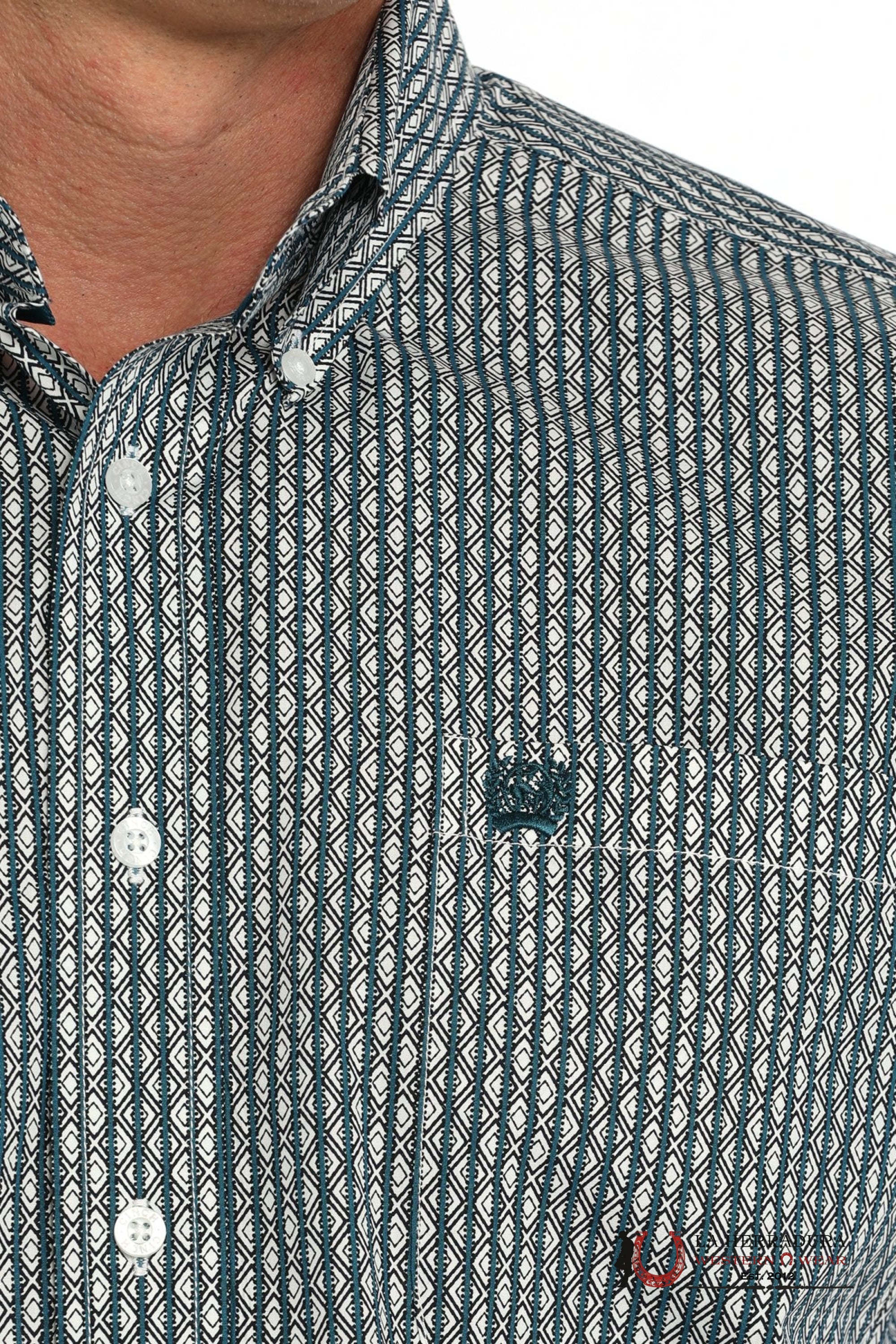 MEN’S Blue Western Style Longsleeve Shirt MTW1105867 ROPA HOMBRES