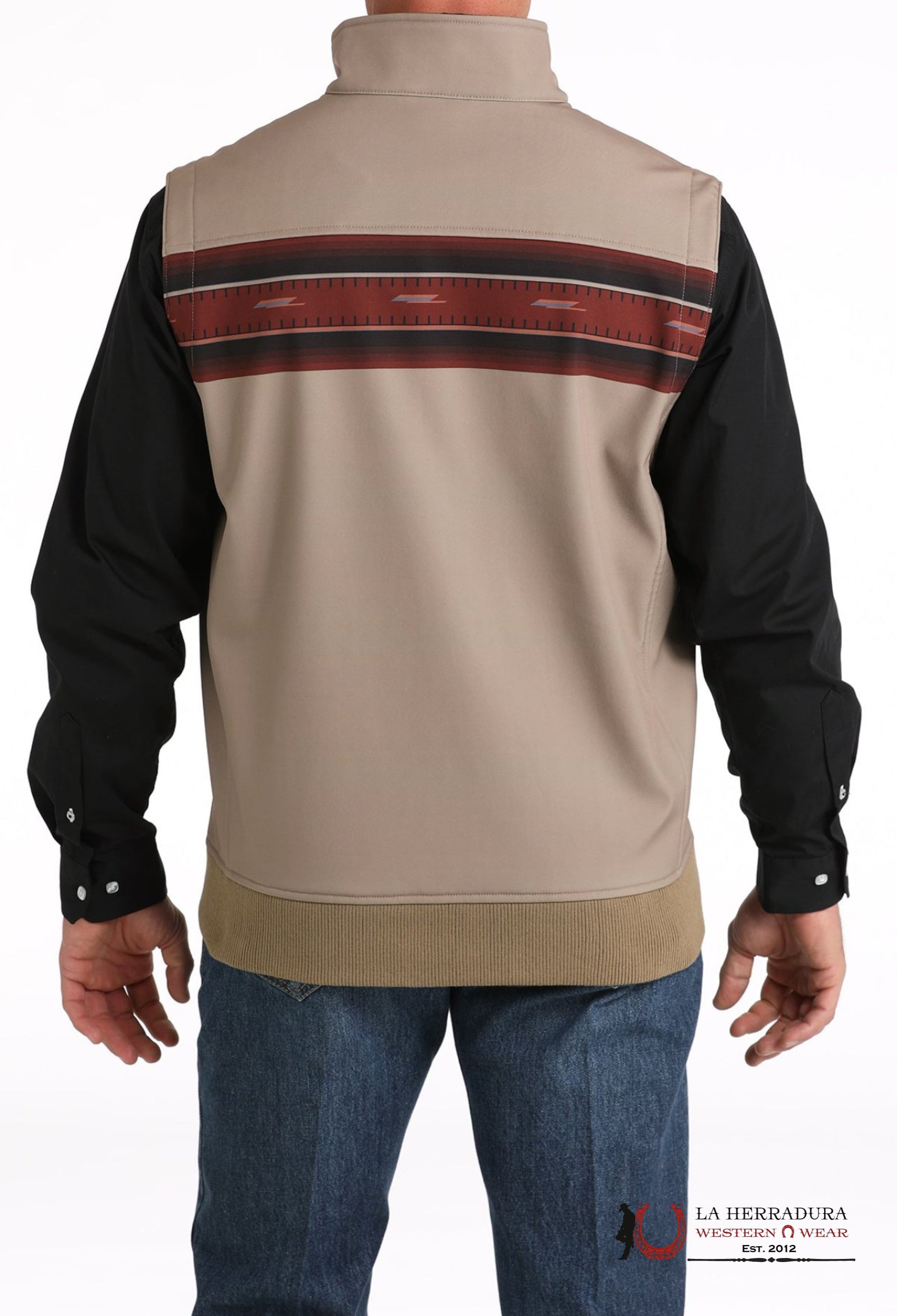 Mens Cinch Bonded Light Brown Aztec Vest Ropa Hombres