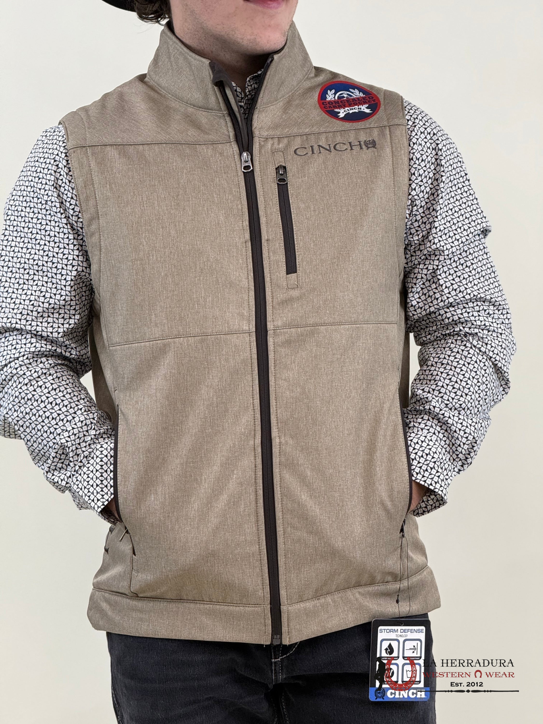 Mens Cinch Bonded Vest Tan Ropa Hombres